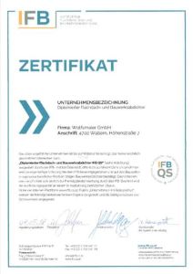 IFB Zertifikat